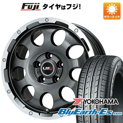 【新品国産5穴114.3車】 夏タイヤ ホイール４本セット 215/45R18 ヨコハマ ブルーアース ES32 レアマイスター LMG CS 9 ガンメタリムポリッシュ 18インチ :fuji 1130 145328 35468 35468:フジコーポレーション