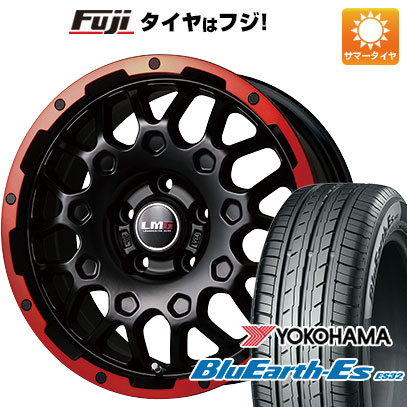 【新品国産5穴114.3車】 夏タイヤ ホイール４本セット 215/45R18 ヨコハマ ブルーアース ES32 レアマイスター LMG MS 9W マットブラックレッドリム 18インチ :fuji 1130 145335 35468 35468:フジコーポレーション