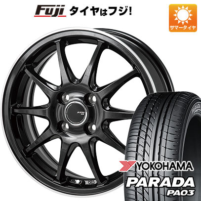 【新品 軽自動車】夏タイヤ ホイール4本セット 165/55R14 ヨコハマ PARADA PA03 ブラックレター 95/93N モンツァ JPスタイル R10 14インチ｜fujicorporation