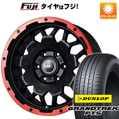 【新品国産6穴139.7車】 夏タイヤ ホイール4本セット 265/70R17 ダンロップ グラントレック PT5 レアマイスター LMG MS 9W マットブラックレッドリム 17インチ :fuji 11822 110714 40835 40835:フジコーポレーション