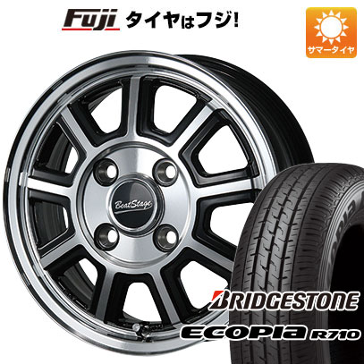 【新品 軽自動車】軽トラ 軽バン 夏タイヤ ホイール4本セット 145/80R12 ブリヂストン エコピア R710 80/78N(限定) ブレスト ビートステージ KS C 12インチ :fuji 21681 126109 27205 27205:フジコーポレーション