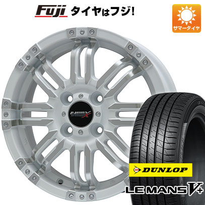 【新品国産4穴100車】 夏タイヤ ホイール4本セット 185/60R16 ダンロップ ルマン V+(ファイブプラス) ビッグウエイ B MUD X(ホワイトポリッシュ) 16インチ :fuji 13442 114158 40661 40661:フジコーポレーション