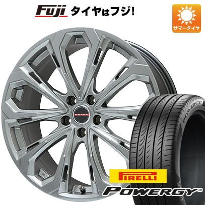 【新品国産5穴114.3車】 夏タイヤ ホイール４本セット 205/55R17 ピレリ パワジー ビッグウエイ LEYSEEN プラバ5X(クロームハイパーシルバー) 17インチ :fuji 1741 114997 41416 41416:フジコーポレーション