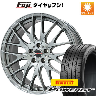 【新品国産5穴114.3車】 夏タイヤ ホイール4本セット 205/50R17 ピレリ パワジー ビッグウエイ LEYSEEN プラバ9M(クロームハイパーシルバー) 17インチ :fuji 1672 114801 38262 38262:フジコーポレーション