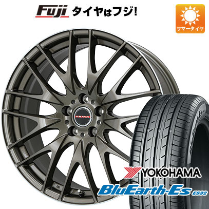 【新品国産5穴114.3車】 夏タイヤ ホイール4本セット 225/40R18 ヨコハマ ブルーアース ES32 ビッグウエイ LEYSEEN プラバ9M(ブロンズ/リムポリッシュ) 18インチ :fuji 1131 114669 35465 35465:フジコーポレーション