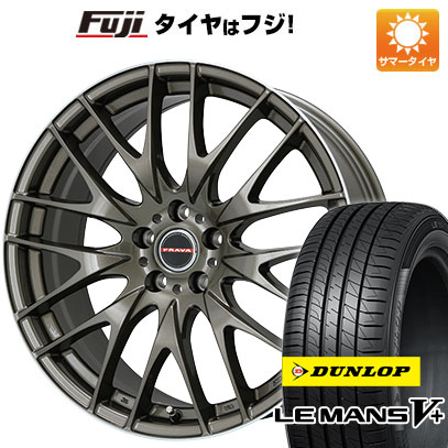 【新品国産5穴114.3車】 夏タイヤ ホイール4本セット 245/35R20 ダンロップ ルマン V+(ファイブプラス) ビッグウエイ LEYSEEN プラバ9M 20インチ｜fujicorporation