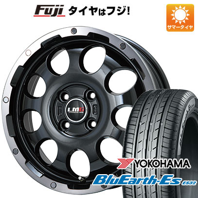 【新品国産4穴100車】 夏タイヤ ホイール4本セット 185/60R16 ヨコハマ ブルーアース ES32 レアマイスター LMG CS 9 ブラック/ブラッククリアリム 16インチ :fuji 13442 148652 35496 35496:フジコーポレーション