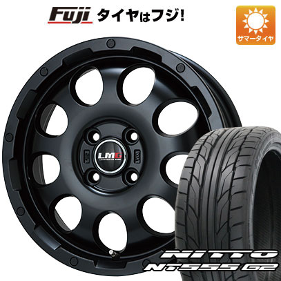 【パンク保証付き】【新品国産4穴100車】 夏タイヤ ホイール４本セット 205/45R17 ニットー NT555 G2 レアマイスター LMG CS 9 マットブラック 17インチ :fuji 1669 148663 28807 28807:フジコーポレーション