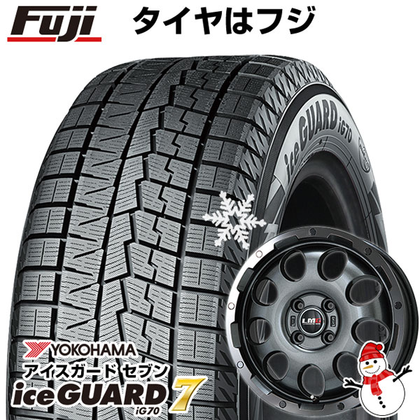 【パンク保証付】【新品 軽自動車】 N-BOX タント スタッドレスタイヤ ホイール4本セット 155/65R14 ヨコハマ アイスガード7 レアマイスター LMG CS-9 14インチ｜fujicorporation