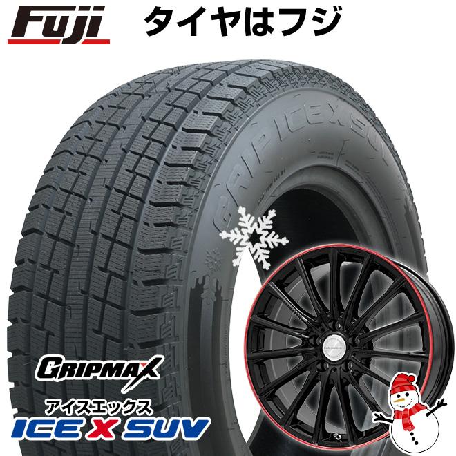 【新品国産5穴114.3車】 スタッドレスタイヤ ホイール4本セット 225/60R18 グリップマックス アイスX SUV BSW 2023年製 レアマイスター LM-S FS15 18インチ