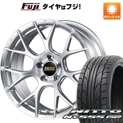 【パンク保証付き】【新品国産5穴114.3車】 夏タイヤ ホイール４本セット 225/45R18 ニットー NT555 G2 BBS JAPAN RE-V7 18インチ｜fujicorporation