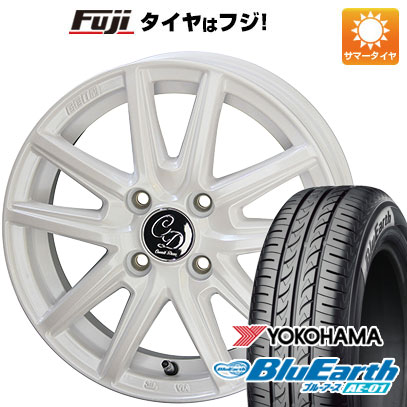 【新品 軽自動車】 夏タイヤ ホイール4本セット 165/55R14 ヨコハマ ブルーアース AE-01 共豊 デコル カヌレ 14インチ