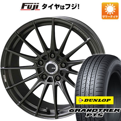 【新品国産5穴100車】 夏タイヤ ホイール４本セット 225/55R18 ダンロップ グラントレック PT5 エンケイ チューニング FC01 18インチ｜fujicorporation