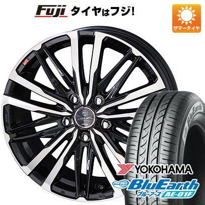 【新品国産5穴114.3車】 夏タイヤ ホイール4本セット 195/55R16 ヨコハマ ブルーアース AE-01F 共豊 スマック クレスト 16インチ｜fujicorporation