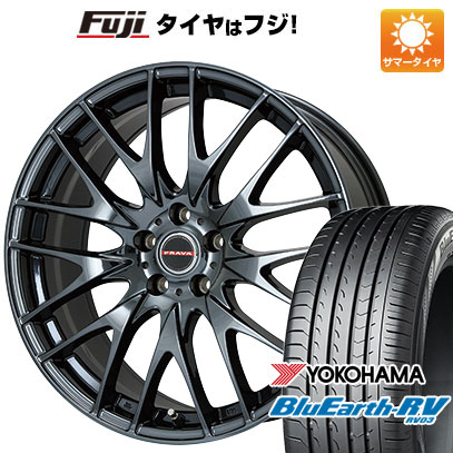 【パンク保証付】【新品国産5穴114.3車】 夏タイヤ ホイール4本セット 225/55R19 ヨコハマ ブルーアース RV 03 ビッグウエイ LEYSEEN プラバ9M(BMC) 19インチ :fuji 2581 114768 38015 38015:フジコーポレーション