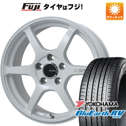 【パンク保証付き】【新品国産5穴114.3車】 夏タイヤ ホイール４本セット 205/55R17 ヨコハマ ブルーアース RV 03 レアマイスター CS V6(ホワイト) 17インチ :fuji 1741 116390 41383 41383:フジコーポレーション