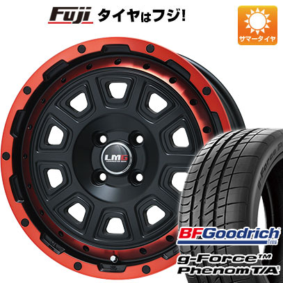 【新品国産4穴100車】 夏タイヤ ホイール４本セット 205/45R17 BFグッドリッチ(フジ専売) g-FORCE フェノム T/A レアマイスター LMG DS-10 17インチ｜fujicorporation