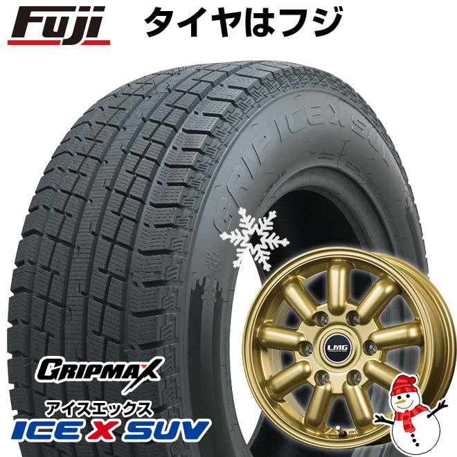 【新品】ハイエース200系用 スタッドレスタイヤ ホイール4本セット 195/80R15 アイスX SUV BSW 107/105N(限定2022年製) LMG MOS-9 15インチ