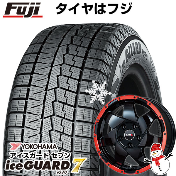 【パンク保証付】【新品】アルファード/ヴェルファイア等 スタッドレスタイヤ ホイール4本セット 215/65R16 ヨコハマ アイスガード7 LMG shuriken 16インチ｜fujicorporation