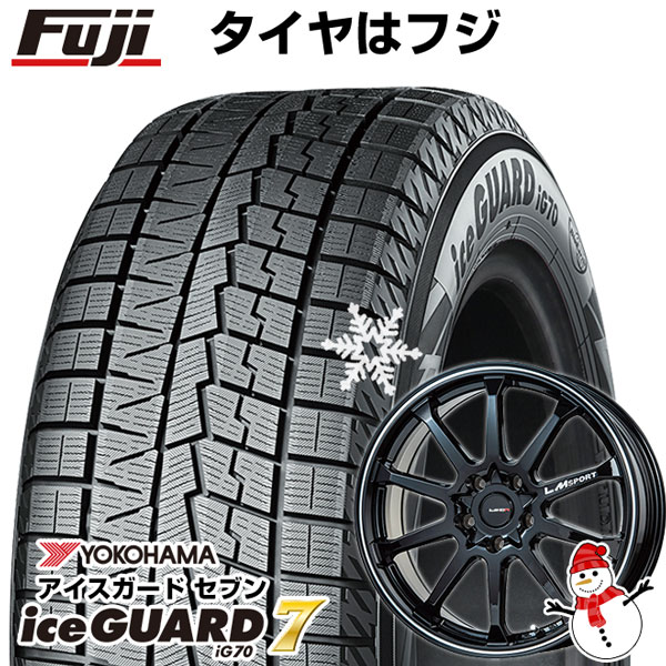 【パンク保証付】【新品国産5穴114.3車】 スタッドレスタイヤ ホイール4本セット 235/50R18 ヨコハマ アイスガード セブンIG70 LMスポーツLM-10R 18インチ