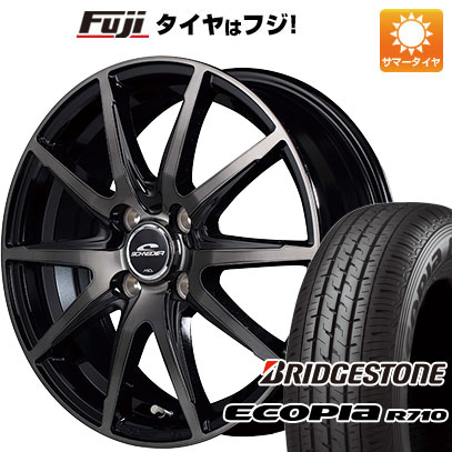 【新品 軽自動車】軽トラ 軽バン 夏タイヤ ホイール4本セット 145/80R12 80/78N ブリヂストン エコピア R710(限定) MID シュナイダー DR 02 12インチ :fuji 21681 131352 27205 27205:フジコーポレーション