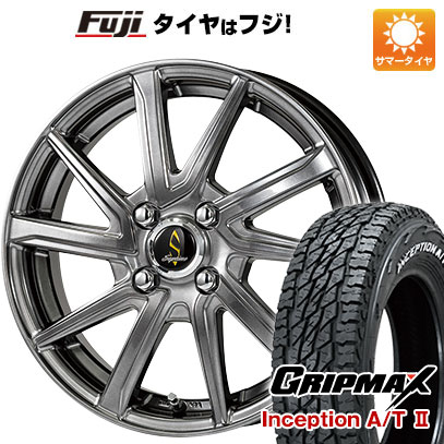 新品 ハスラー デリカミニ(4WD) サマータイヤ ホイール4本セット 165/60R15 GRIPMAX インセプション A/TII RWL(限定) タカイチ セプティモG01プラス 15インチ :fuji 21761 117182 42828 42828:フジコーポレーション