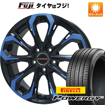 クーポン配布中 【新品国産5穴114.3車】 夏タイヤ ホイール４本セット 205/55R17 ピレリ パワジー ビッグウエイ LEYSEEN プラバ5X(ブルークリア) 17インチ :fuji 1741 118959 41416 41416:フジコーポレーション