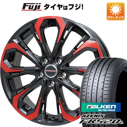 【新品国産5穴114.3車】 夏タイヤ ホイール4本セット 245/35R19 ファルケン アゼニス FK520L ビッグウエイ LEYSEEN プラバ5X(レッドクリア) 19インチ :fuji 1123 118964 40749 40749:フジコーポレーション