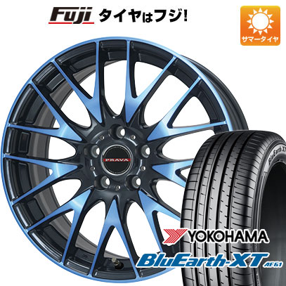 【新品国産5穴114.3車】 夏タイヤ ホイール4本セット 215/55R17 ヨコハマ ブルーアース XT AE61 ビッグウエイ LEYSEEN プラバ9M 17インチ｜fujicorporation