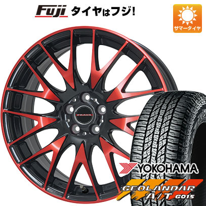 【新品国産5穴114.3車】 夏タイヤ ホイール4本セット 235/55R19 ヨコハマ ジオランダー A/T G015 RBL ビッグウエイ LEYSEEN プラバ9M(レッドクリア) 19インチ :fuji 1121 118951 28522 28522:フジコーポレーション