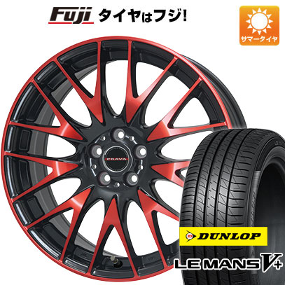 【新品国産5穴114.3車】 夏タイヤ ホイール4本セット 245/35R20 ダンロップ ルマン V+(ファイブプラス) ビッグウエイ LEYSEEN プラバ9M(レッドクリア) 20インチ :fuji 1307 118954 40706 40706:フジコーポレーション