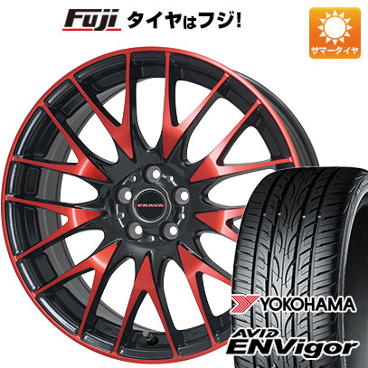 【新品国産5穴114.3車】 夏タイヤ ホイール4本セット 245/40R20 ヨコハマ エイビッド エンビガーS321 ビッグウエイ LEYSEEN プラバ9M(レッドクリア) 20インチ :fuji 1461 118954 29461 29461:フジコーポレーション