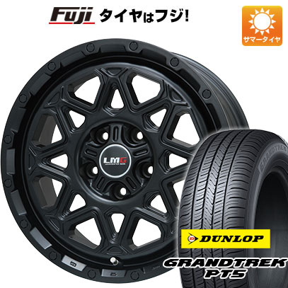 【新品国産5穴114.3車】 夏タイヤ ホイール4本セット 215/65R16 ダンロップ グラントレック PT5 レアマイスター LMG モンタグナ(マットブラック) 16インチ :fuji 1310 120455 40814 40814:フジコーポレーション