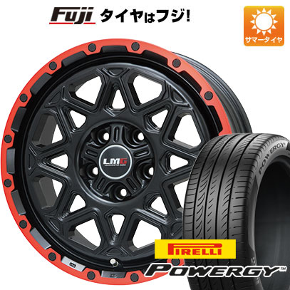 【新品国産5穴114.3車】 夏タイヤ ホイール4本セット 215/65R16 ピレリ パワジー レアマイスター LMG モンタグナ(マットブラック/レッドリム) 16インチ :fuji 1310 120456 36998 36998:フジコーポレーション