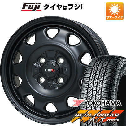 【新品 軽自動車】N-BOX タント ワゴンR 夏タイヤ ホイール4本セット 155/65R14 ヨコハマ ジオランダー A/T G015 RBL レアマイスター LMG OFF-STYLE 14インチ｜fujicorporation