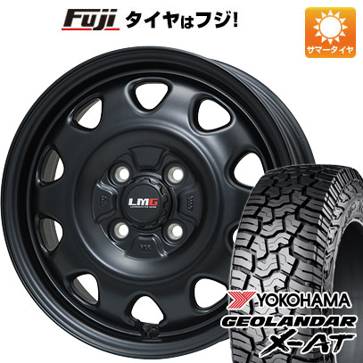 【新品 軽自動車】軽トラ 夏タイヤ ホイール4本セット 145R14 85/83Q ヨコハマ ジオランダー X-AT G016 レアマイスター LMG OFF-STYLE(マットブラック) 14インチ｜fujicorporation