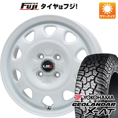 【新品 軽自動車】軽トラ 夏タイヤ ホイール4本セット 145R14 85/83Q ヨコハマ ジオランダー X AT G016 レアマイスター LMG OFF STYLE(ホワイト) 14インチ :fuji 27501 120572 30529 30529:フジコーポレーション