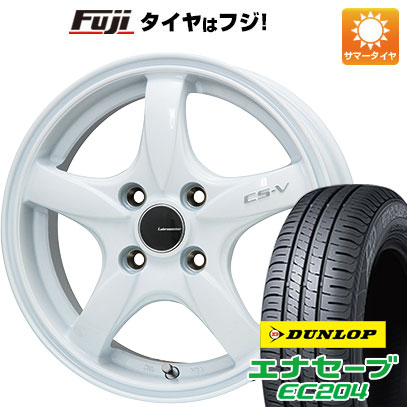 【新品国産4穴100車】 夏タイヤ ホイール4本セット 185/65R15 ダンロップ エナセーブ EC204 レアマイスター CS-V(ホワイト) 15インチ｜fujicorporation