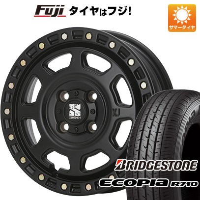 【新品 軽自動車】軽トラ 軽バン 夏タイヤ ホイール4本セット 145/80R12 80/78N ブリヂストン エコピア R710(限定) MLJ エクストリームJ XJ07 12インチ :fuji 21681 131371 27205 27205:フジコーポレーション