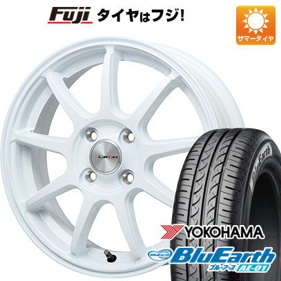 【新品国産車用 4穴100車】 夏タイヤ ホイール4本セット 175/60R16 ヨコハマ ブルーアース AE-01 レアマイスター LMスポーツLM-QR ホワイト 16インチ