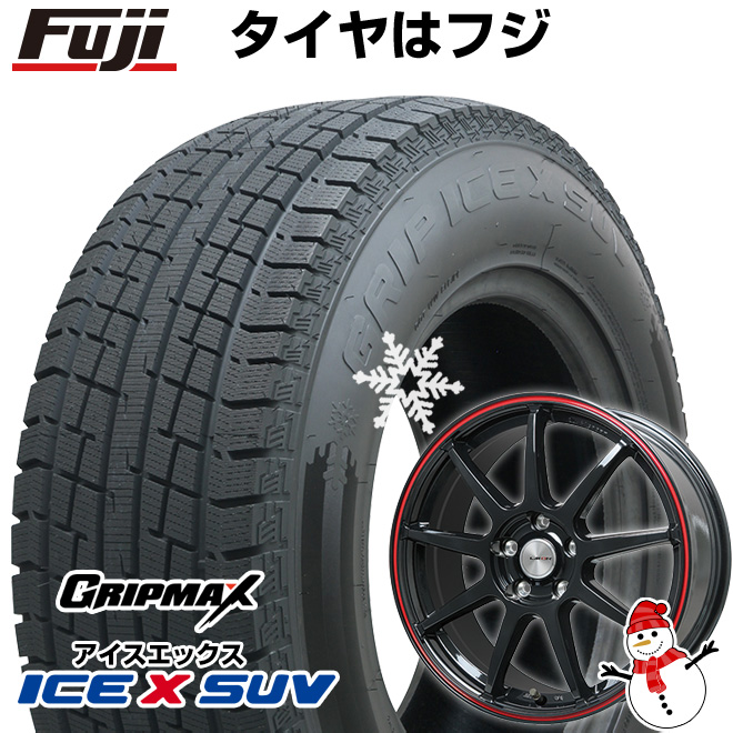 【新品国産5穴114.3車】 スタッドレスタイヤ ホイール4本セット 225/55R18 グリップマックス アイスX SUV BSW 2023年製 LMスポーツLM-QR 18インチ