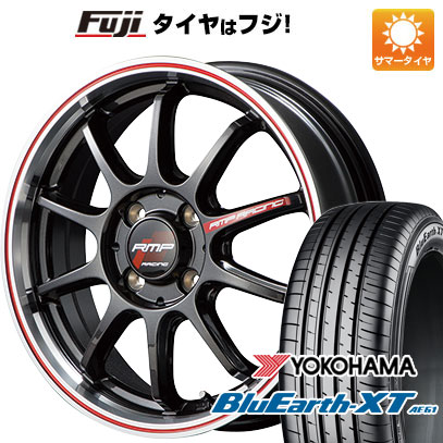 【新品国産5穴114.3車】 夏タイヤ ホイール4本セット 215/55R17 ヨコハマ ブルーアース XT AE61 MID RMP レーシング R10 17インチ｜fujicorporation