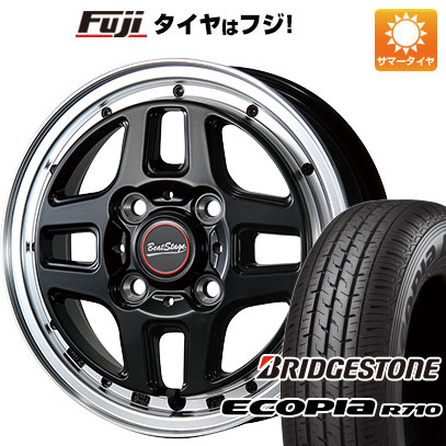 【新品 軽自動車】軽トラ 軽バン 夏タイヤ ホイール4本セット 145/80R12 80/78N ブリヂストン エコピア R710(限定) ブレスト ビートステージ WT C 12インチ :fuji 21681 126106 27205 27205:フジコーポレーション