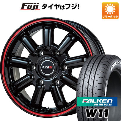 【新品】キャラバン 夏タイヤ ホイール4本セット 215/65R16 109/107N ファルケン W11 レアマイスター LMG MOS 9(グロスブラック/レッドライン) 16インチ :fuji 4861 116780 29685 29685:フジコーポレーション