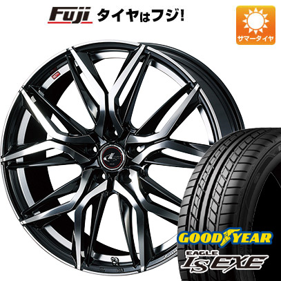 【新品国産5穴114.3車】 夏タイヤ ホイール4本セット 215/55R17 グッドイヤー イーグル エルエス エグゼ(限定) ウェッズ レオニス LM 17インチ｜fujicorporation