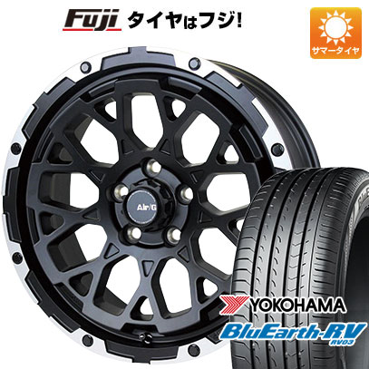 【パンク保証付き】【新品国産5穴114.3車】 夏タイヤ ホイール４本セット 225/60R17 ヨコハマ ブルーアース RV 03 4x4 エアージー ロックス 17インチ :fuji 1845 147238 36878 36878:フジコーポレーション