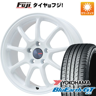 【新品国産5穴114.3車】 夏タイヤ ホイール４本セット 215/55R17 ヨコハマ ブルーアース GT AE51 エンケイ PF09 Limited 17インチ｜fujicorporation