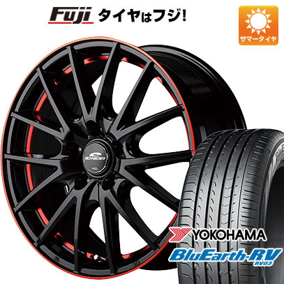 【パンク保証付き】【新品国産5穴114.3車】 夏タイヤ ホイール４本セット 205/55R17 ヨコハマ ブルーアース RV-03 MID シュナイダー RX27 17インチ｜fujicorporation