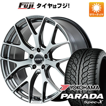 【新品国産5穴114.3車】 夏タイヤ ホイール4本セット 235/55R20 ヨコハマ PARADA Spec-X レイズ ホムラ 2X7FT 20インチ｜fujicorporation