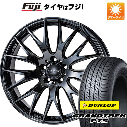 【新品国産5穴114.3車】 夏タイヤ ホイール4本セット 225/60R18 ダンロップ グラントレック PT5 レイズ ホムラ 2X9Plus JET BLACK EDITIONIII 18インチ :fuji 1341 139762 40821 40821:フジコーポレーション